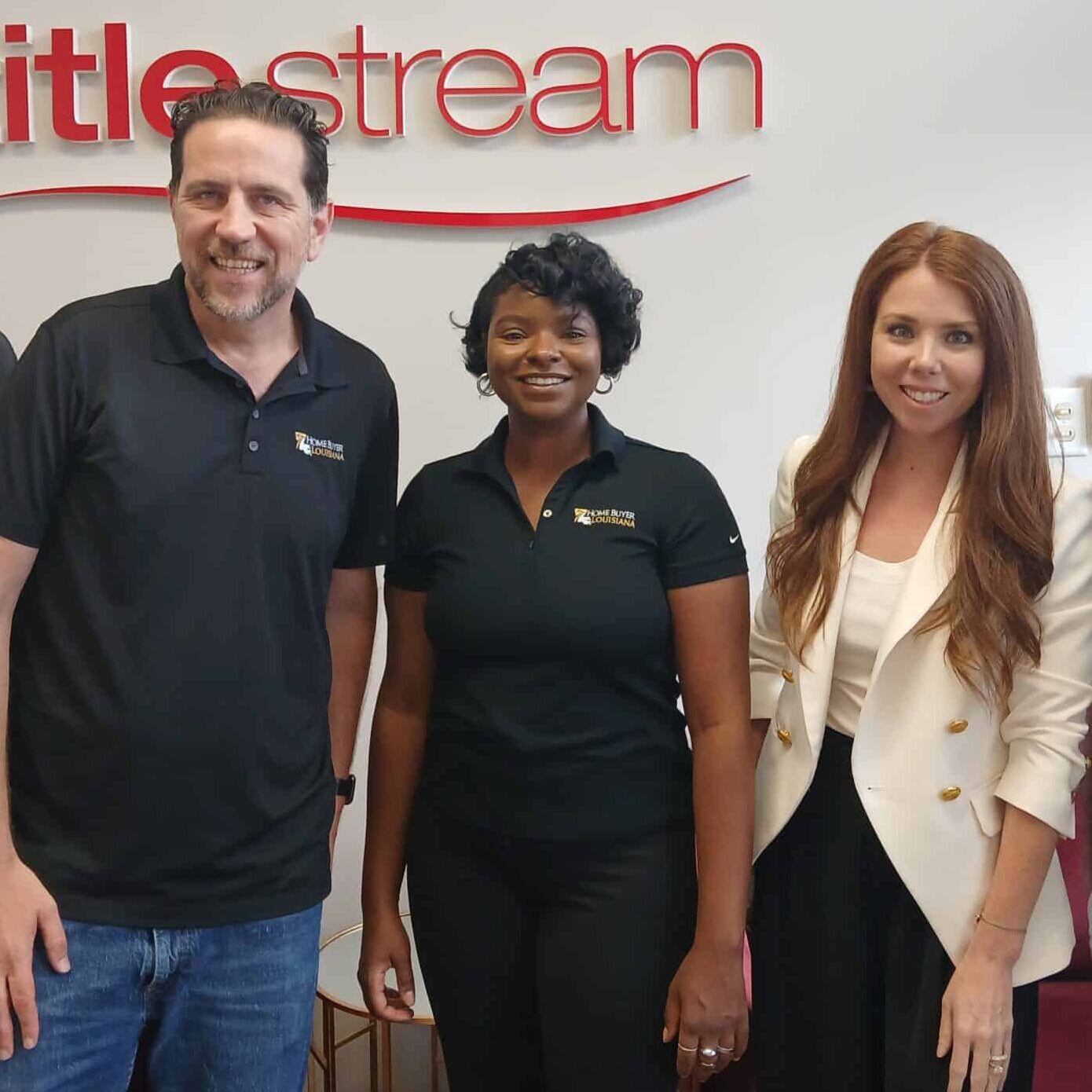 Home Buyer Louisiana team at Title Stream office after closing a Treme property sale